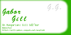 gabor gill business card